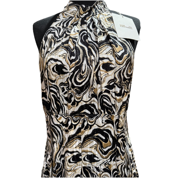 Diane von Furstenberg NICOLA Marble Swing Midi Dress $498 - Picture 4 of 16